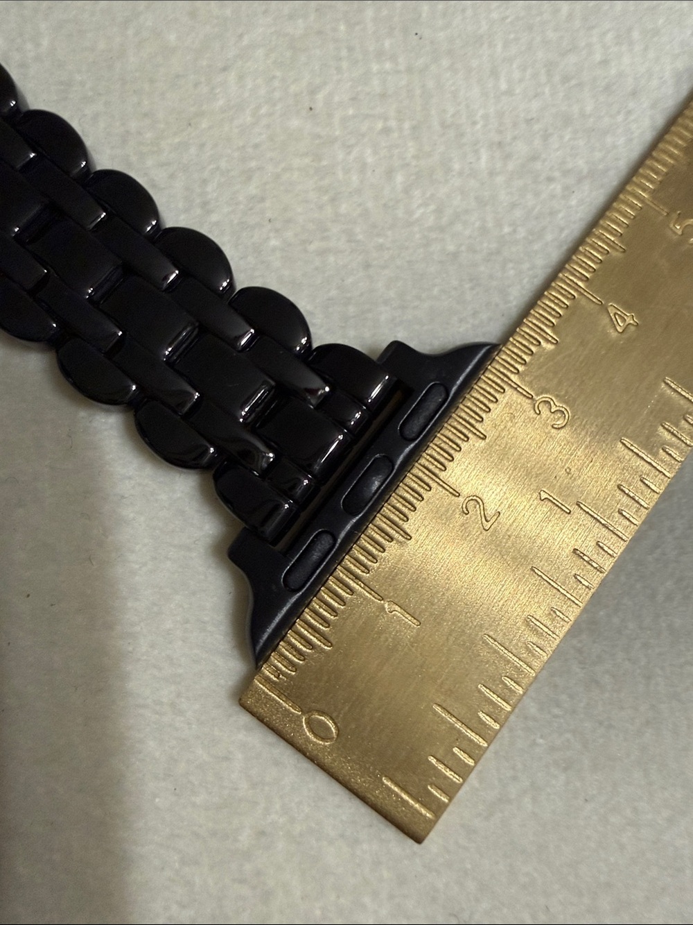 Kate Spade Black Metal Link Apple Watch Band 38mm View 2